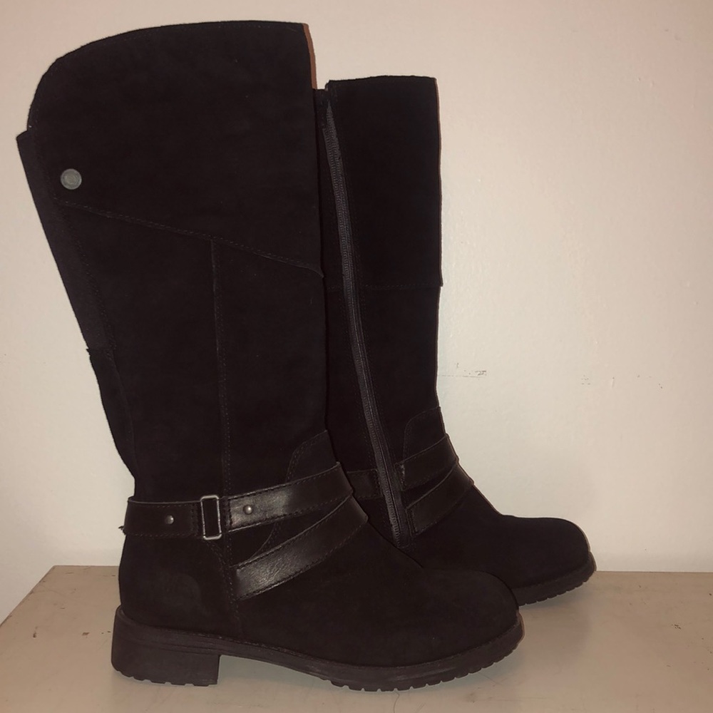 North Face Blk Suede Boots 6